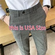 GUKENRO Formal Trousers For Men Korean Slim Fit Classical Comfortable Chinos Office Work British JS 
