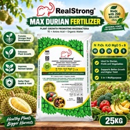 Real Strong Baja MAX Durian Fertilizer Baja Durian (N: 10 P2O5:5 K2O:25 MgO:2 S:9 + B) 25KG