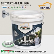 PENTENS 5kg T-100 PRO (Water-based Bituminous PU Waterproofing Coating)