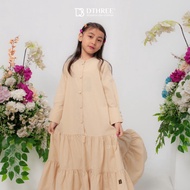 [✅Garansi] Dthree - Gamis Anak Athaya Series ( Khaki ) Gamis Anak