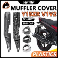 Y15ZR V1 V2 Exhaust Pipe Cover Ekzos Cover Carbon Black End Cap Y15 Exhaust Muffler Protector Full S
