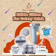 Halal BPOM Galaxy Drink Edible Glitter Lustre Dust Solution Cafe Indonesia