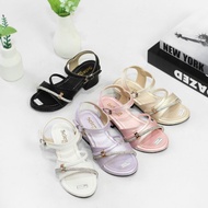 Laura Fashion Strap 3CM Heel Girls Party Sandals TL07 Selipar Budak Perempuan Sandal Budak Perempuan