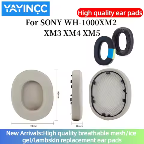 YAYINCC Ice gel Earphone Ear Pads For SONY WH-1000XM2 XM3 XM4 XM5 Earpads Sponge Soft Foam Cushion R