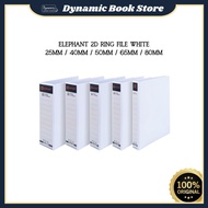 Elephant 2D Ring File White | 25mm / 40mm / 50mm / 65mm / 80mm