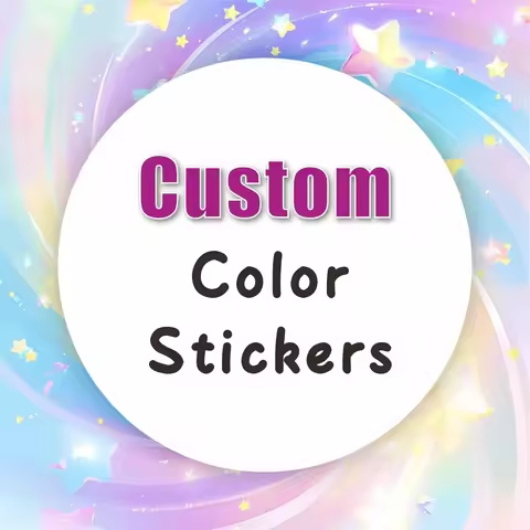 Color Sticker Label, Custom Logo, Wedding and Birthday Gift, Gift Packaging Sticker, Custom Size Sti