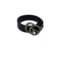 Gucci Belt Leather BLK Plain Men's 40681 Direct from Japan Secondhand