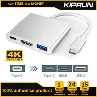 100% Original Type C To 4K HDMI USB 3.0 Charging HUB Adapter USB-C 3 in 1 Multiport Converter For Ma