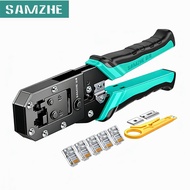 SAMZHE RJ45 Crimp Plier Cutter for CAT 7/Cat 6/Cat 5E/8P/8C Modular Connector Ethernet Wire Tool