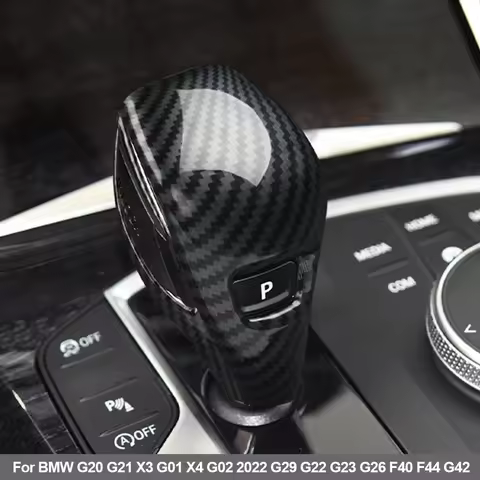 Carbon Fiber Gear Shift Knob Cover Trim For BMW G20 G21 X3 G01 X4 G02 2022 G29 G22 G23 G26 F40 F44 G