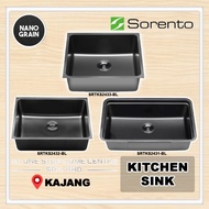 Sorento Sink Single Bowl NANOGRAIN (Black) Undermount Sorento Kitchen Sink | Sinki Stainless Steel S