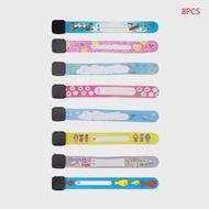 8 Pcs Kids Anti-lost Info Wrist BandChildren Reusable Outdoor Recognition Wristband Safe ID Bracelet