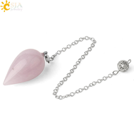 Clearance Sale Natural Semi-precious Stone Crystal Drop-shaped Amethyst Pendulum Jewelry Aura Stone 