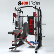 สมิท แมชชีน รุ่น S400 จาก IRONTEC™ ที่สุดของ Smith Machine ครบจบในตัวเดียว รวม 4 ฟังก์ชั่น Smith Machine / Cable Cross / Power Rack / Pull-up Tower