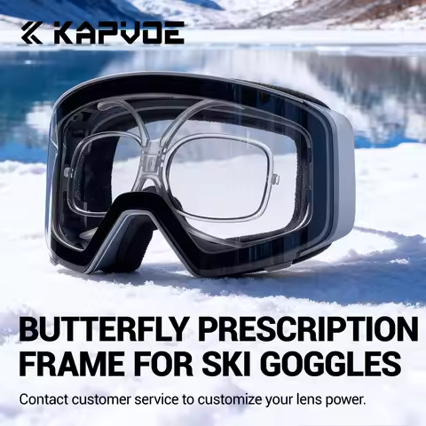 Myopia Frame for Kapvoe Ski Goggle Adjustable Snow Goggles Insert Clip-On Clip for Kapvoe Ski Goggle