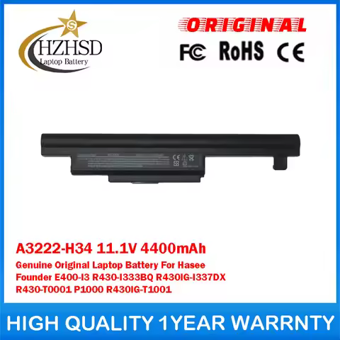 A3222-H34 11.1V 4400mAh Genuine Original Laptop Battery For Hasee FounderR430-I333BQ R430IG-I337DX R
