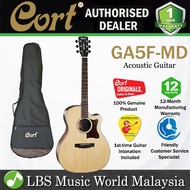Cort GA5F-MD Grand Auditorium Solid European Spruce Top Acoustic Guitar with Bag (GA5FMD GA5F MD)