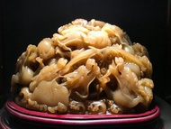 田黃 壽山石 郭功森 九龍戲珠 中國工藝美術大師 高山石 古董文玩