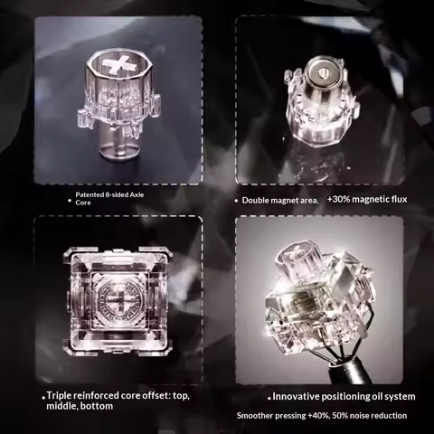 WS Wuque Studio Babao Diamond Series Magnetic Switch Custom High Transmittance RGB Mechanical Keyboa
