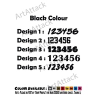 A4 Size Number Sticker for Aqua Bobo Balloon ( Heavy Duty Sticker )