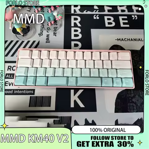 MMD KM40 V2 Mechanical Keyboard Three-mode Wireless 2.4g Bluetooth Cnc Aluminum Lump Designer Game O