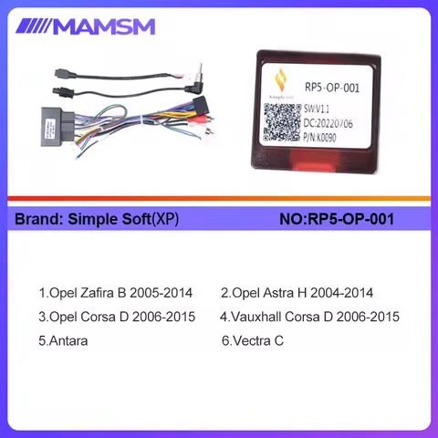 For Opel D/Corsa/Astra H/Zafira/Vectra C Simplesoft Canbus Box RP5-OP-001 Android 2Din GPS Video Aud
