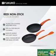 Fukuro Redi 3Pcs Non-Stick Cookware Set - Fry Pan (20cm & 26cm) + Spoon
