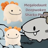 Kawaii Megalodaunt Deepwoken Sharko Plush Toy Sharko Cartoon Shark Plush Doll Cute Deepwoken Game Se