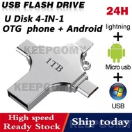 Original Y-Disk 4in 1 Flash Drive 1TB Lightning Type C Pendrive 512GB 256GB 128GB OTG Pendrive Memor