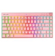 全城熱賣 - 蓄電三模發光無線機械鍵盤(青軸粉色）