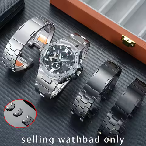 For Casio G-SHOCK Steel Heart GST-B100 Modified Strap B210/W300/S100/S310 New Quick Release Stainles
