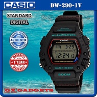 CASIO DW-290-1V DIVER STANDARD DIGITAL WATCH DIVING WR200M CALENDAR EL LIGHT ALARM TIMER STOPWATCH R