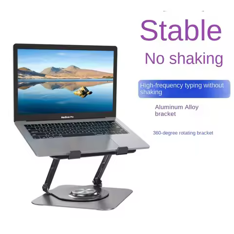 360° Rotating Laptop Stand Base Height Adjustable Aluminum Foldable Notebook Stand for MacBook All L