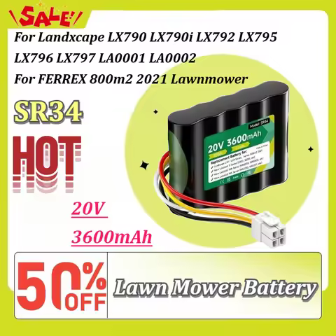 20V 3600mAh Replacement Battery for Landxcape LX790 LX790i LX792 LX795 LX796 LX797 LA0001 LA0002 for