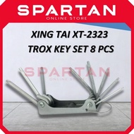 Xing Tai XT-2323# Trox Key Set 8Pcs Allen Hex Key Set Durable Wrench Foldable Portable Repair Tools