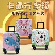 Logo Printed Trolley Case Wholesale Combination Lock Manufacturer Small Animal Children Suitcase 18 