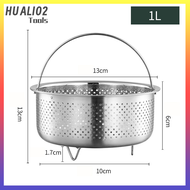 HUALI02 Stainless Steel Kitchen Steam Basket Pressure Cooker Anti-scald Steamer Multi-Function Fruit Cleaning Basket Accessories