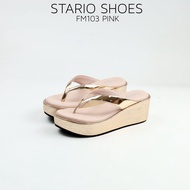 Kimage ♦️ พร้อมส่ง ส่งไว รุ่น FM103 ส้นสูง 2 นิ้ว แบรนด์แท้ รองเท้าผู้หญิงแฟชั่น รองเท้าแตะ รองเท้าฟ