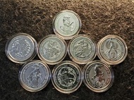 英國皇家鑄幣廠 神獸銀幣 2oz 2000 1 隻