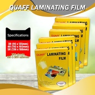 3R / 4R / 5R / ID Size 125 Micron & 250 Micron QUAFF Laminating Film (100Sheets/Pack) laminate sheet