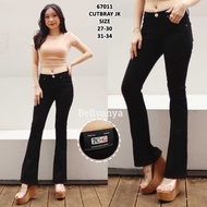 celana cutbray jeans wanita terbaru//celana cutbray polos wanita coklat tua//celana jeans cutbray wa