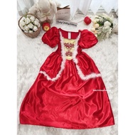 Second-Hand Louis Style Princess Dress**UK Work/Church 8-10 Years Old/Chest 26-28 Inches** Red Beaut