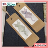 🎁READY STOCK🎁Gift Book Mark Cross Stitch Vintage Card Cute Kitty Love Book Mark Greeting Card Love H