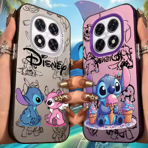 Stitch Angel Frosted Case for Xiaomi Redmi Note 14 13 12 10 Pro Plus 11S 14C 13C 12C 9C 11S K70 K60 