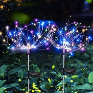 Outdoor Solar Lights LED Waterproof String Lights 8 Modes Solar Fireworks Lights Fairy Lights for Ga