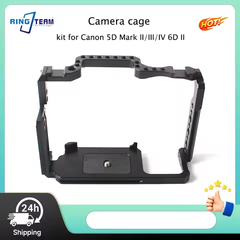 Camera Cage for Canon 5D Mark II/III/IV 6D II - Reinforced Anti-Scratch Ergonomic Grip