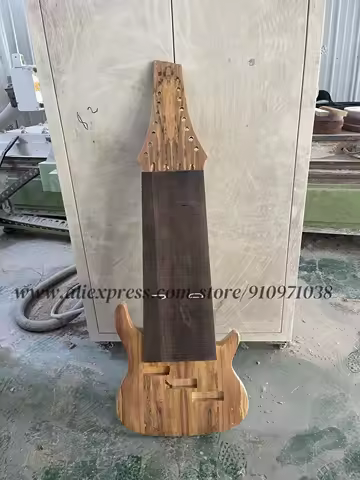 Inventory processing 8-string bass, 9-string bass, 17-string electric bass, maple neck Set In body, 