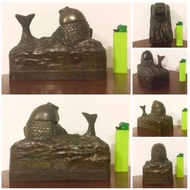 Vintage super rare Feng Shui Fish coin box/ coin bank/ money bank/ piggy bank/ tabung duit