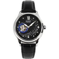 NEW Orient Women Mechanical RA-AG0019B10B RA-AG0019B Black Semi Skeleton Leather Watch