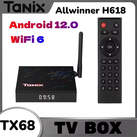 Tanix TX68 TV Box Android12 Allwinner H618 2GB/4GB RAM 16GB 32GB/64GB ROM BT AVI 3D 2.4G&5G Wifi 4K 